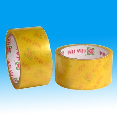 China Gelbes Kautschukkleber farbiges Verpackenband UV stabilisiert für Paletten fournisseur