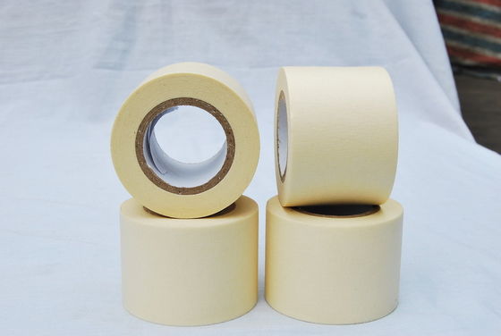 China der starke klebrige lösliche basierte Gummi färbte selbsthaftendes Kreppband, Krepp-Papier-einseitige Bänder fournisseur